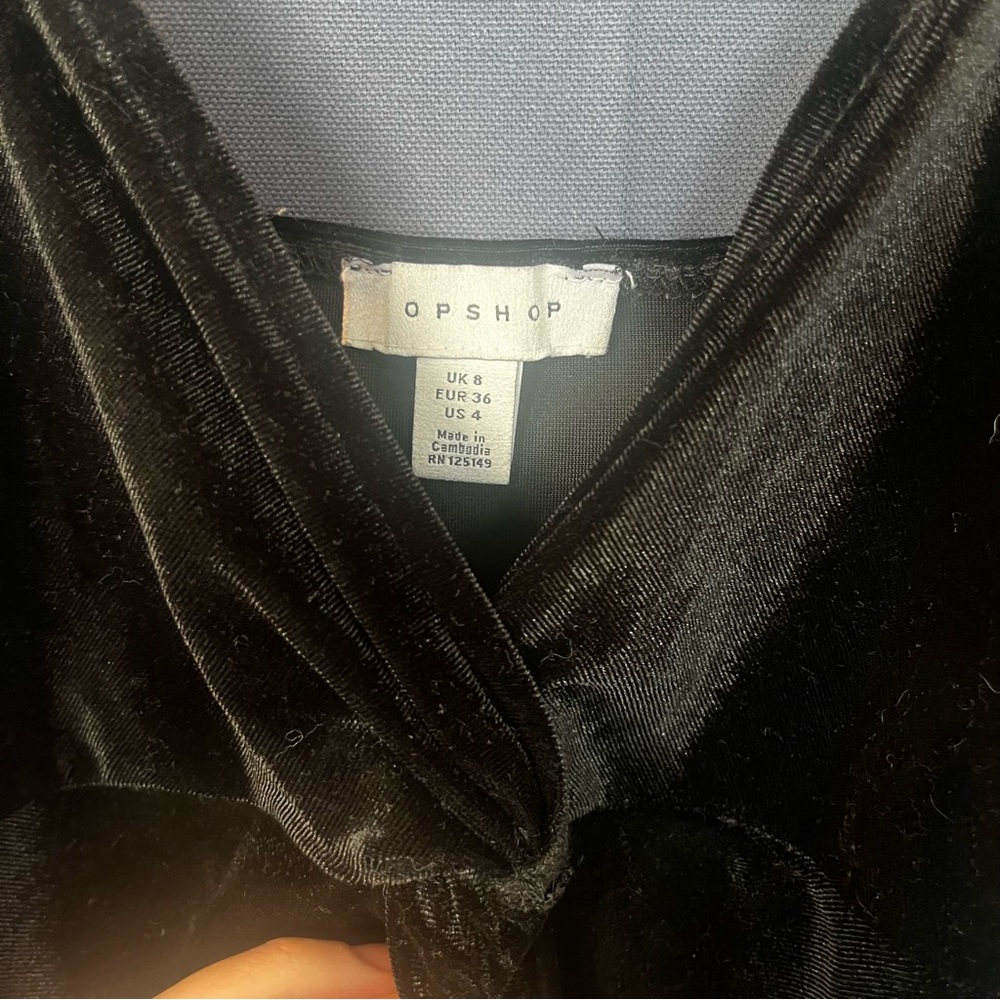 TOPSHOP VELVET BODYSUIT